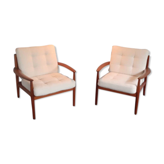 Pair of armchairs by Grete Jalk for France & Sons
