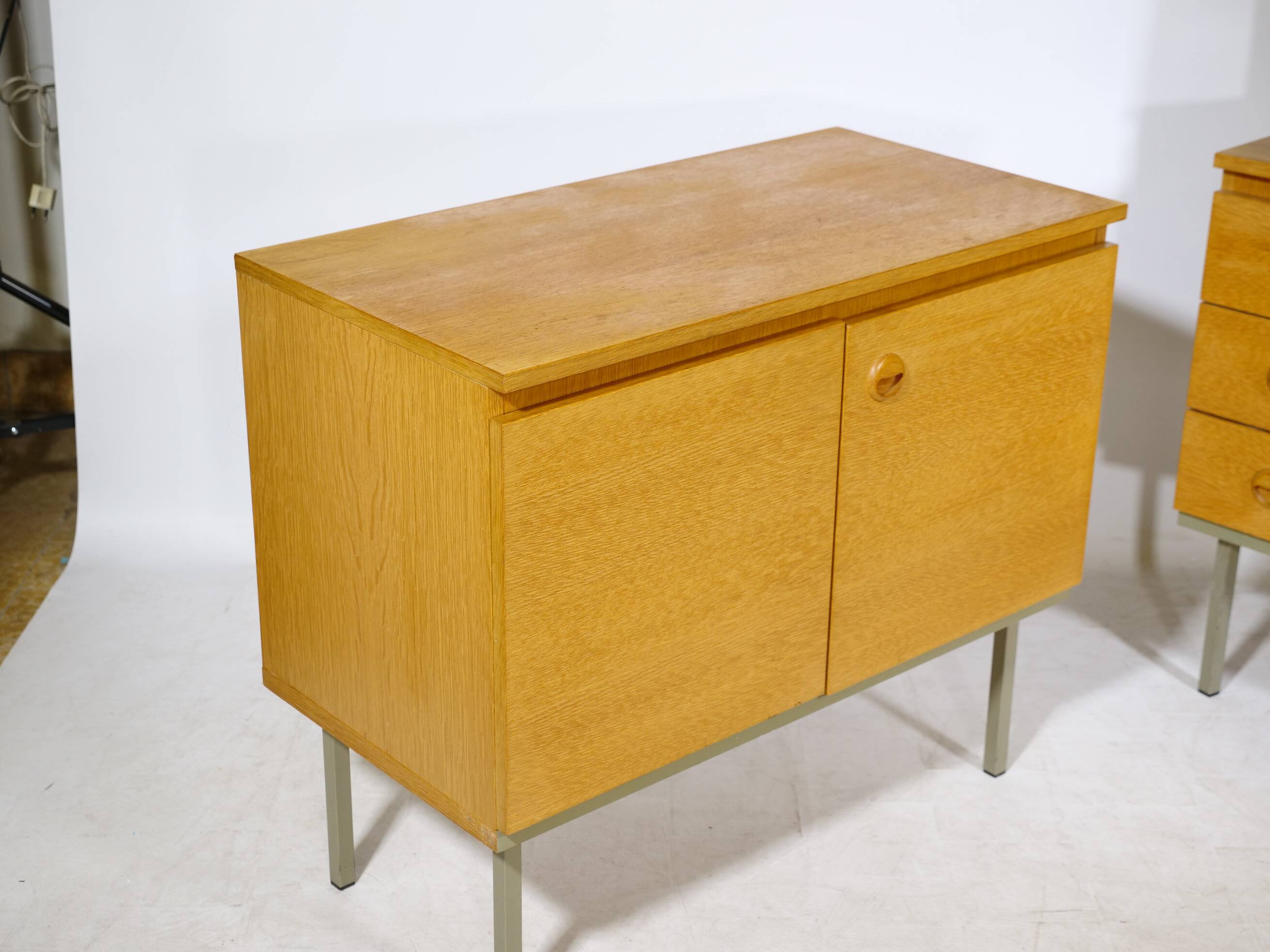 Modular Oak Shelving and Sideboard Set, 1960s