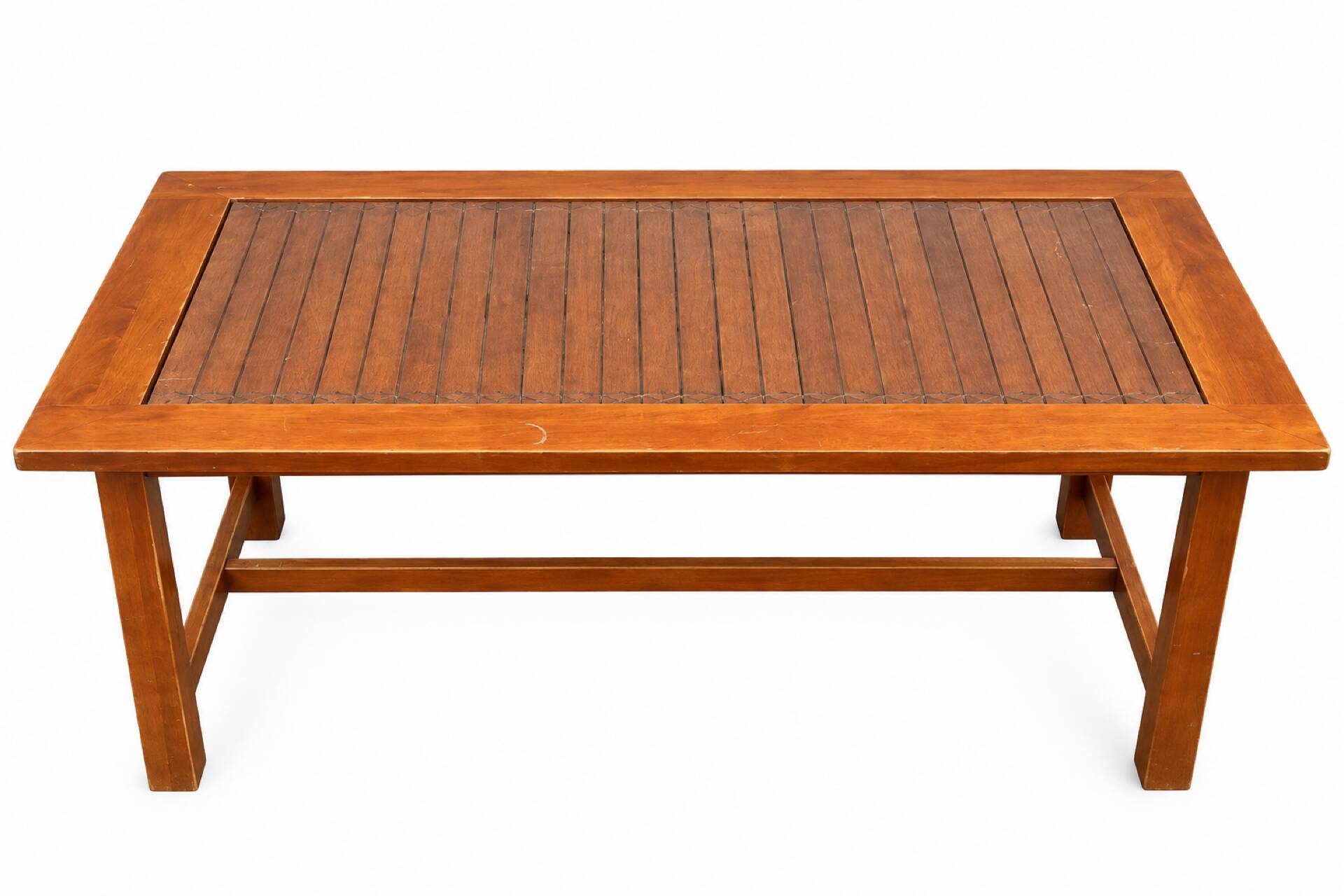 Table exotique Thaïlande en verre et bois massif 