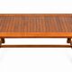 Table exotique Thaïlande en verre et bois massif 