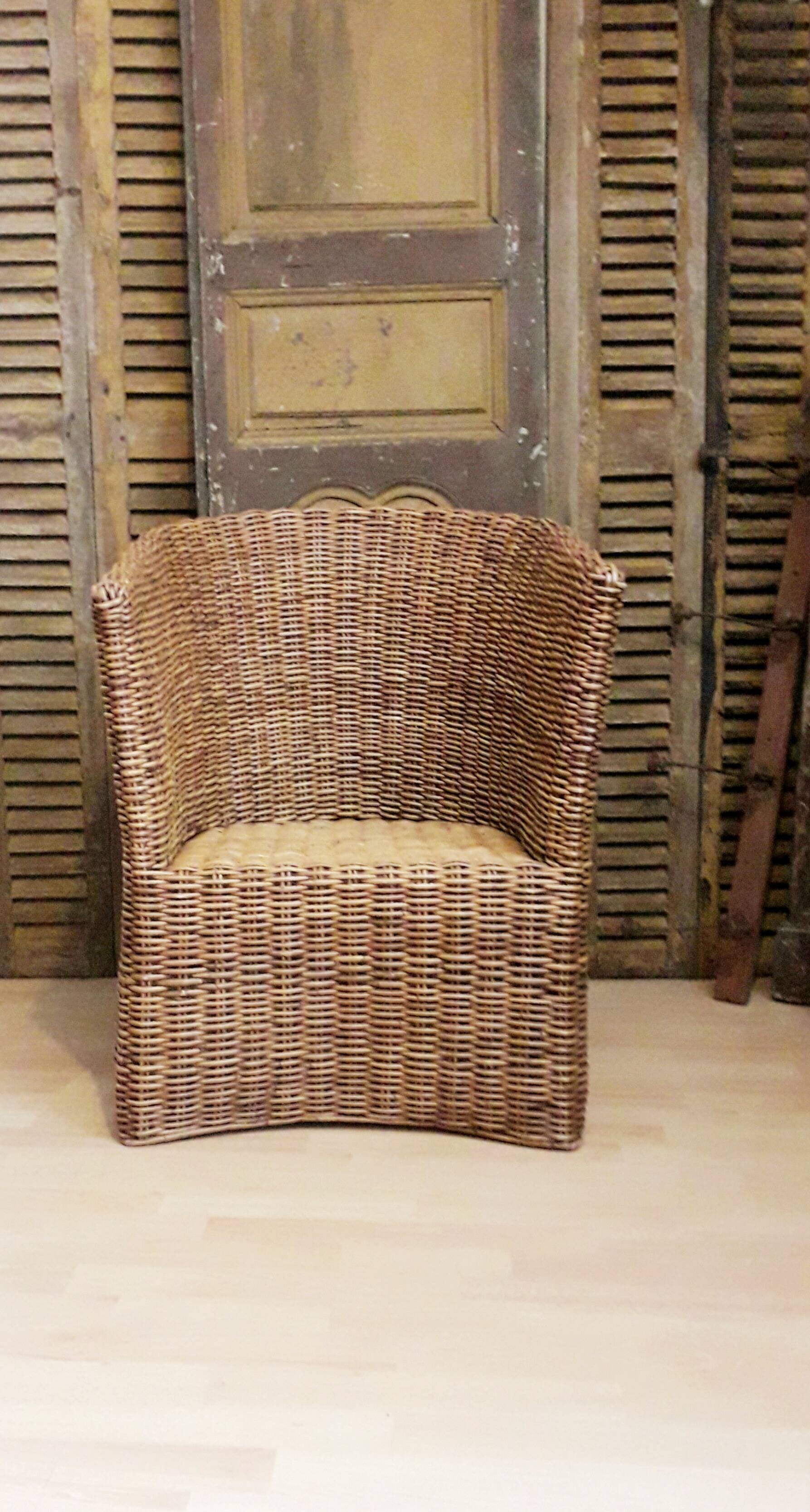 Rattan armchair