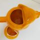 elephant teapot in vintage orange porcelain 80s