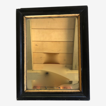 Old mirror black frame 30x23cm