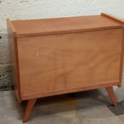 Wooden and rattan chest of drawers from the 50s/60s