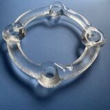 Pukeberg Scandinavian vintage glass candle holder from the 70s - large model