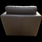 Fauteuil en cuir piétement metal