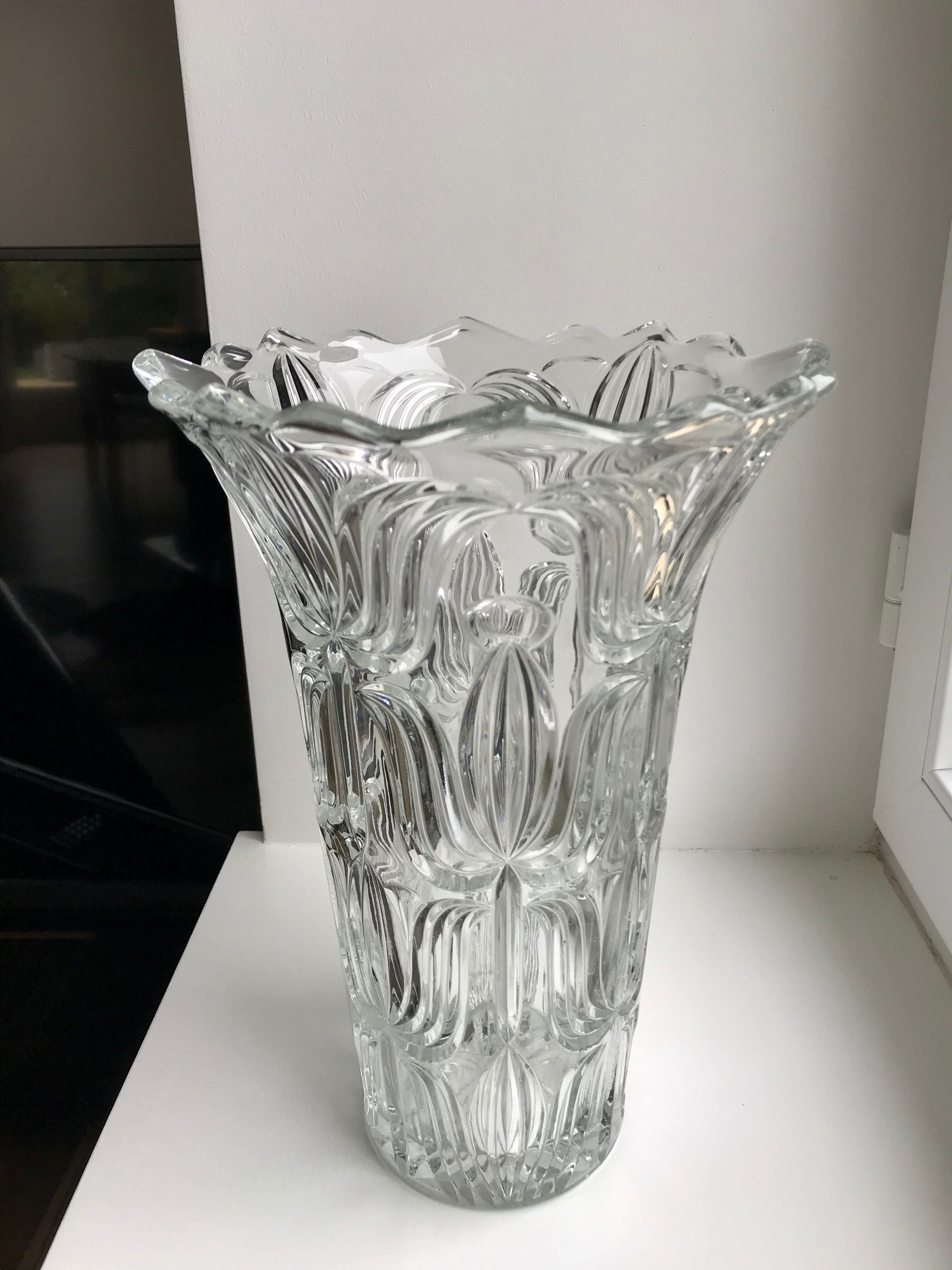 Large glass vase 50s