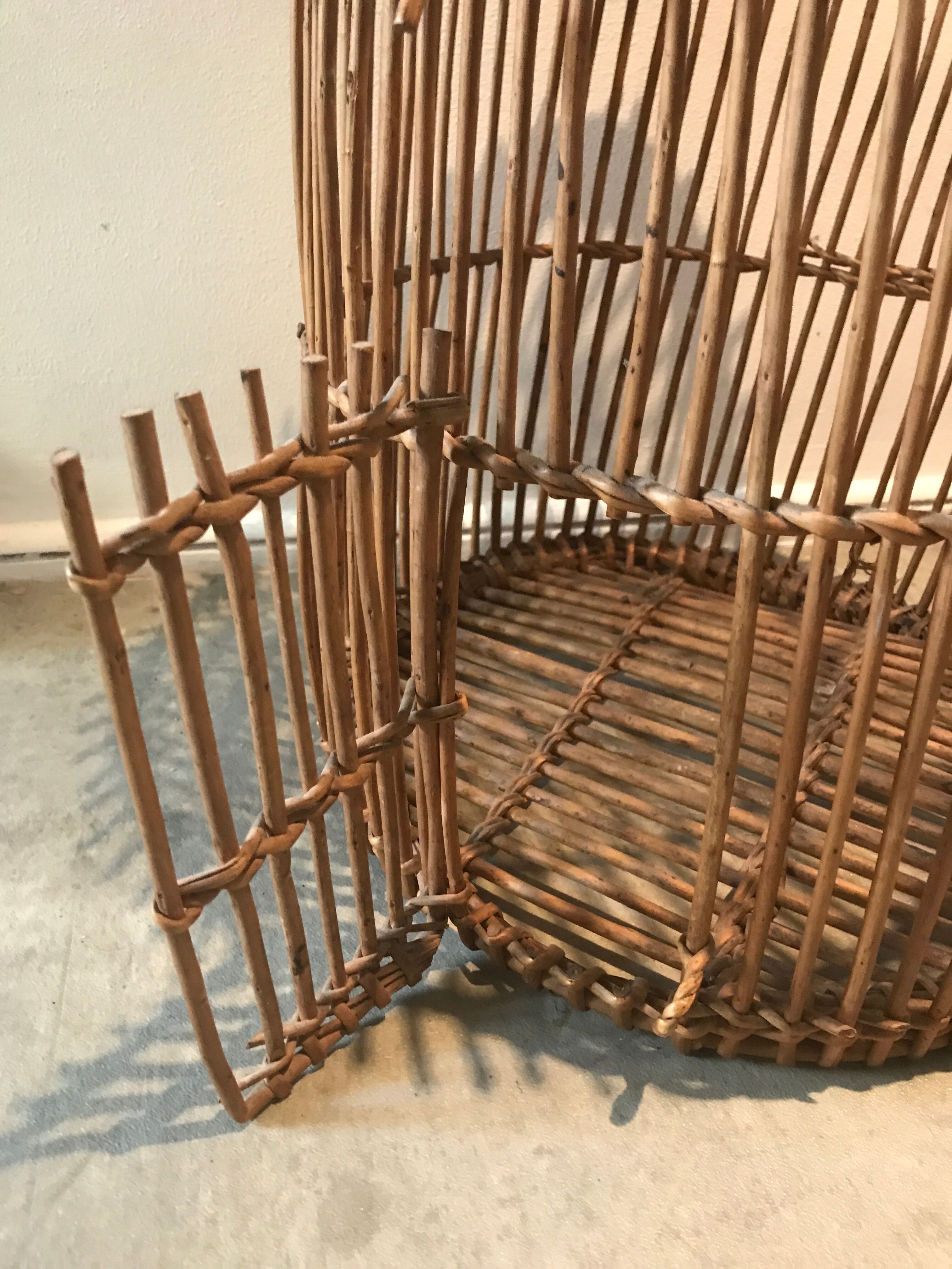 Rattan bird cage
