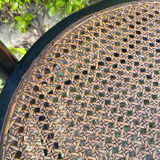 4 Napoleon III blackened wooden chairs