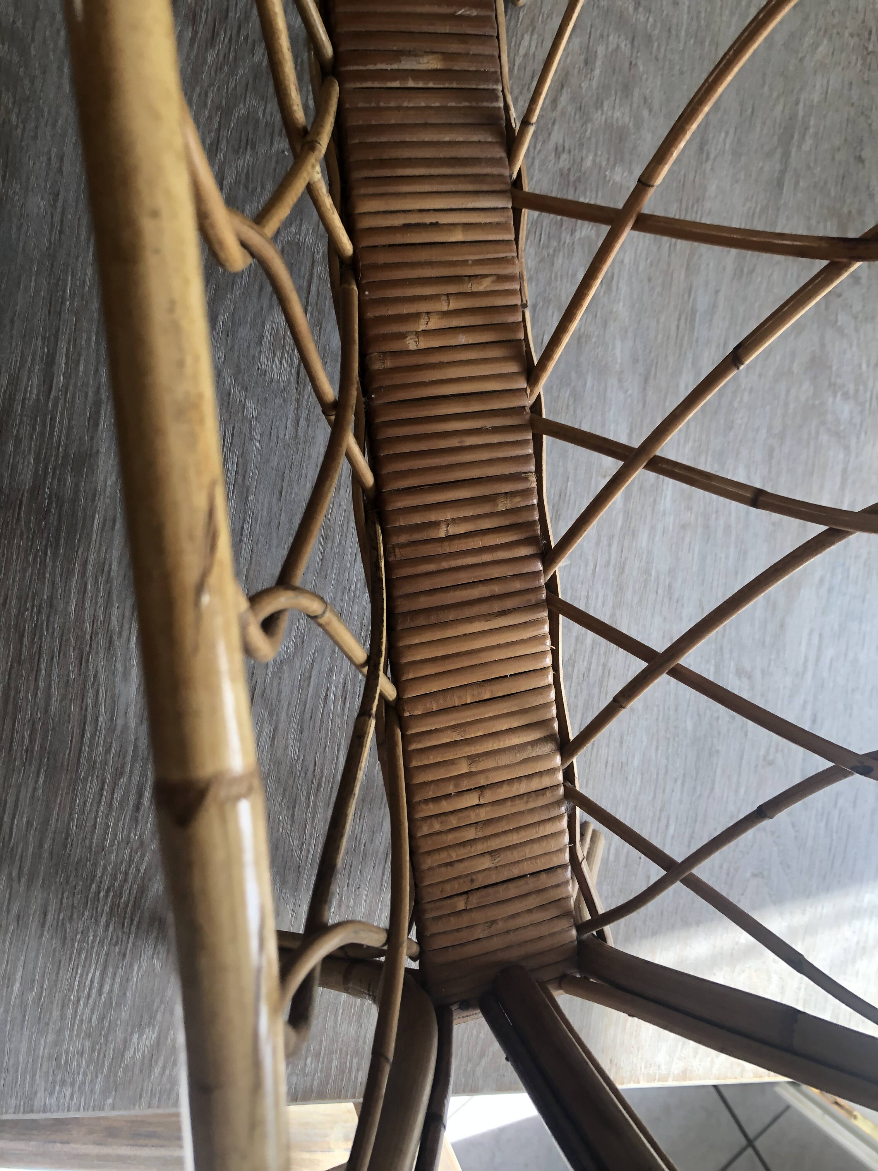 Rattan magazine rack
