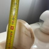 Paire de serre-livres art déco en marbre rose