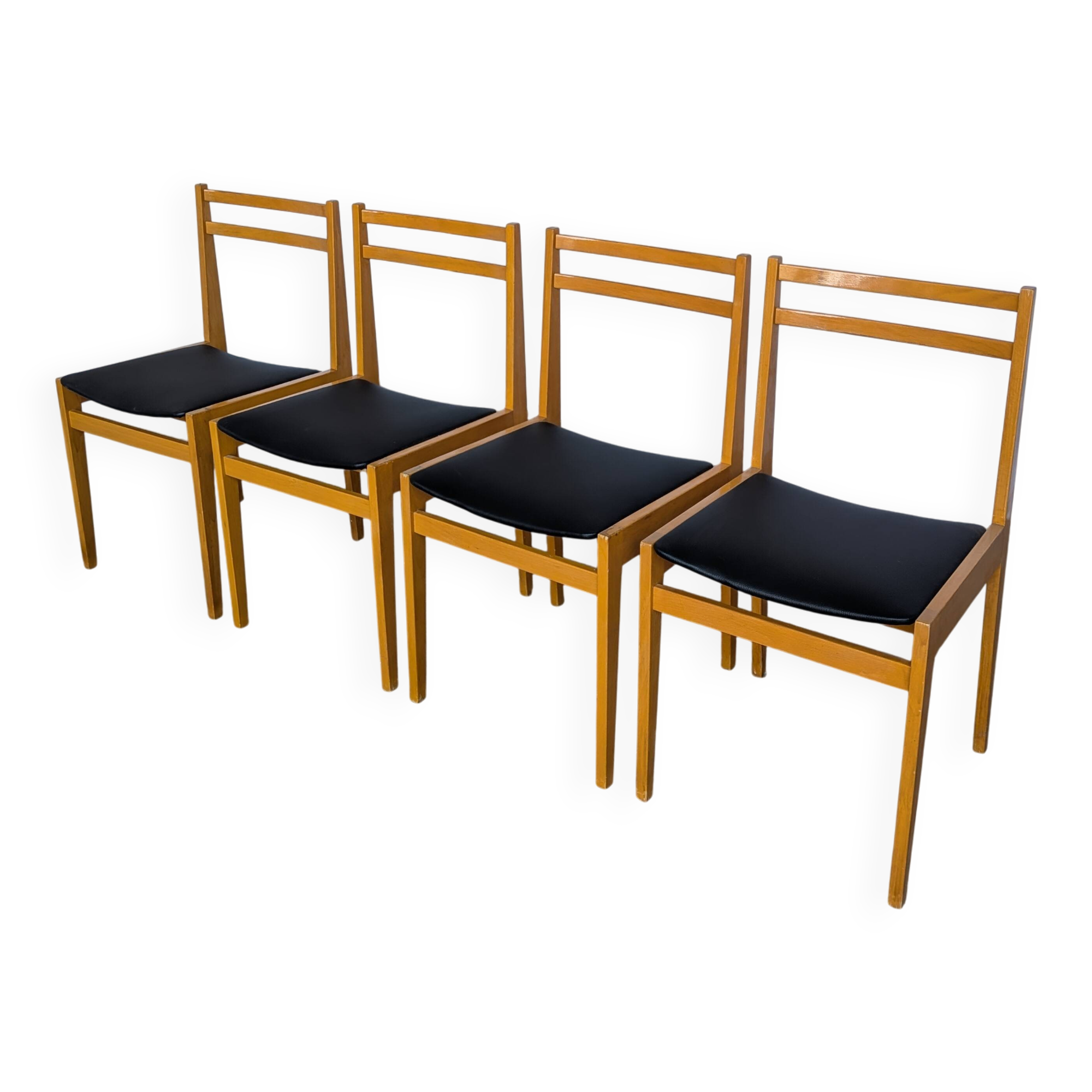 Chaises de salle à manger en bois scandinave vintage - Branko Ursic STOL Kamnik, ensemble o
