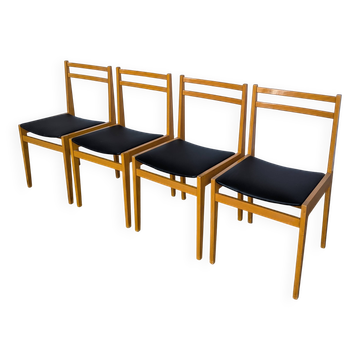 Vintage Scandinavian Wooden Dining Chairs - Branko Ursic STOL Kamnik, Set o