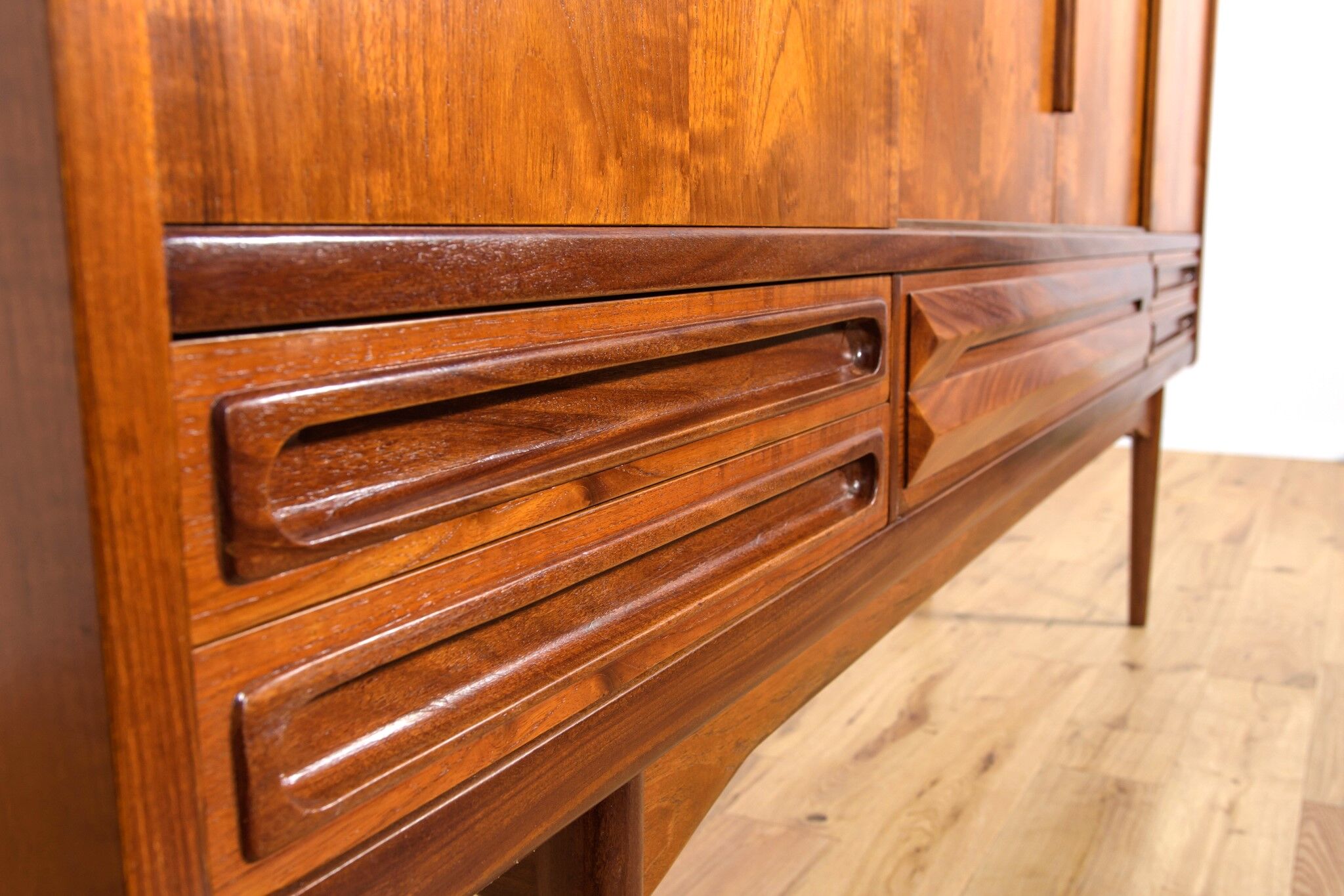 Mid-century danish high sideboard in teak, 1960s
