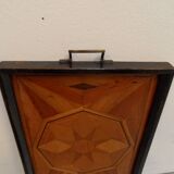 Antique wooden tray with inlay