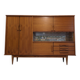 High enfilade or Scandinavian-style living room in teak, France around 1960.