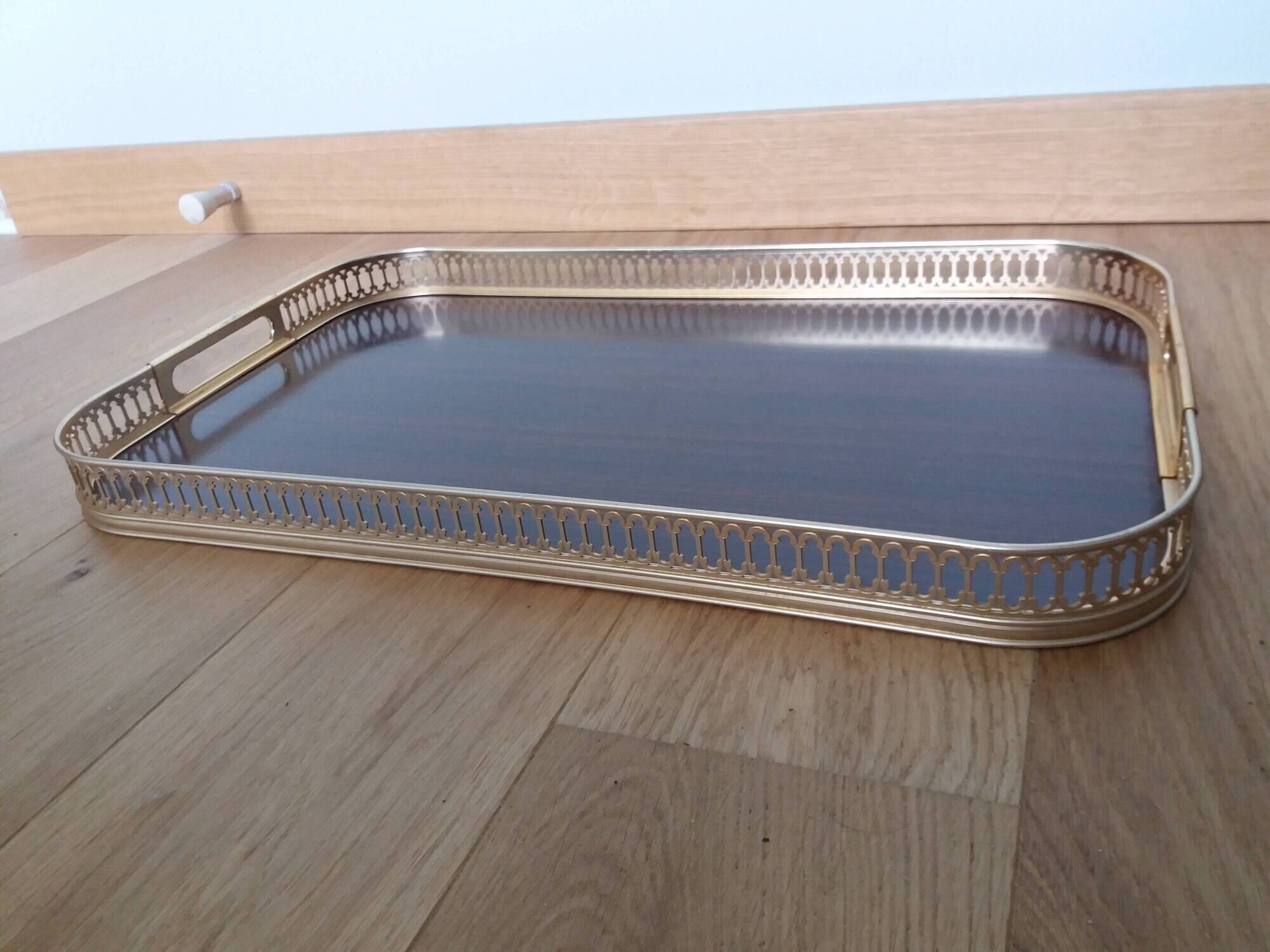 MB Italy openwork metal rim tray