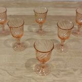 Set of 6 Luminarc Rosaline liqueur/port glasses