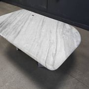 Table basse vintage en marbre blanc, années 1970