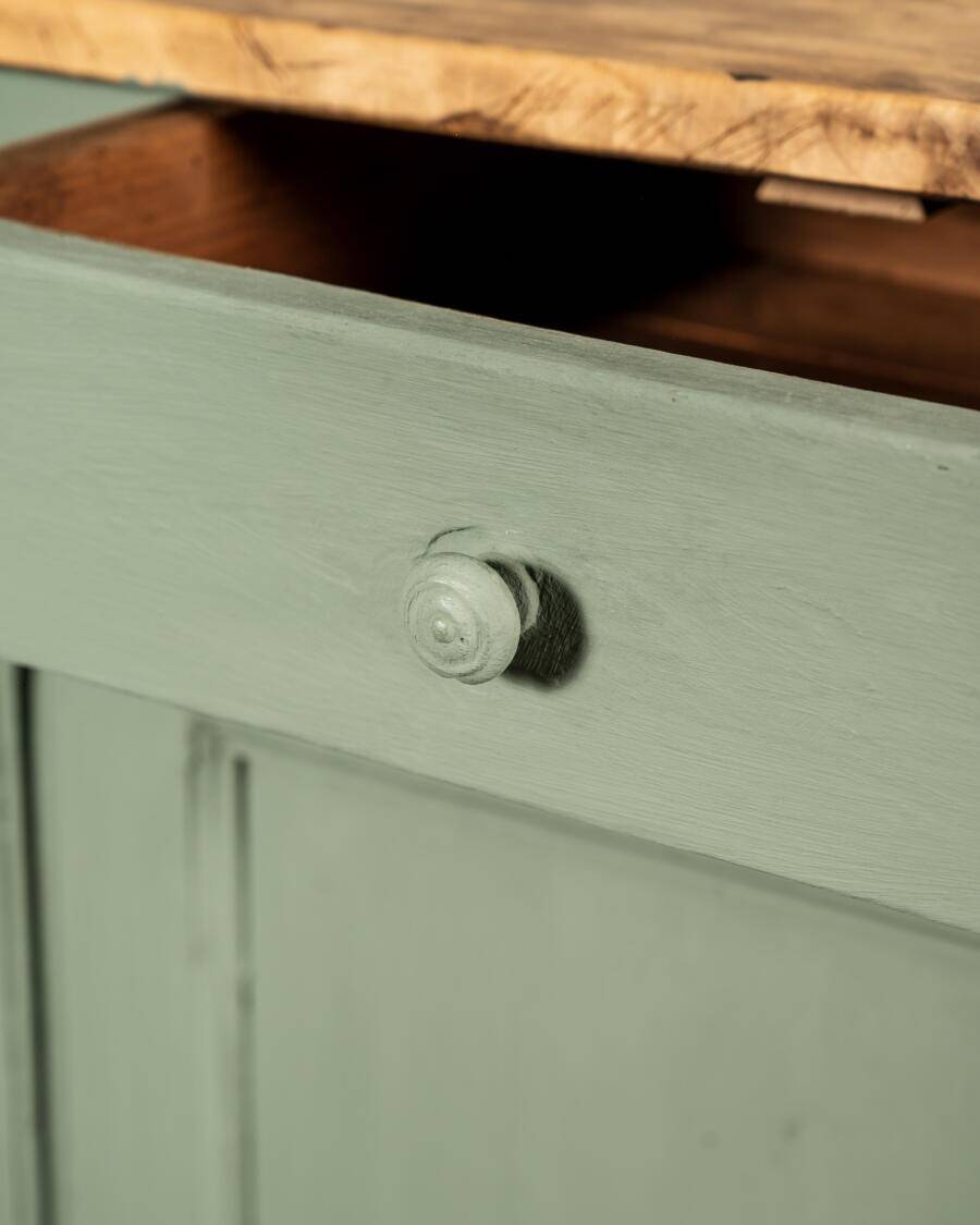 Almond green country buffet