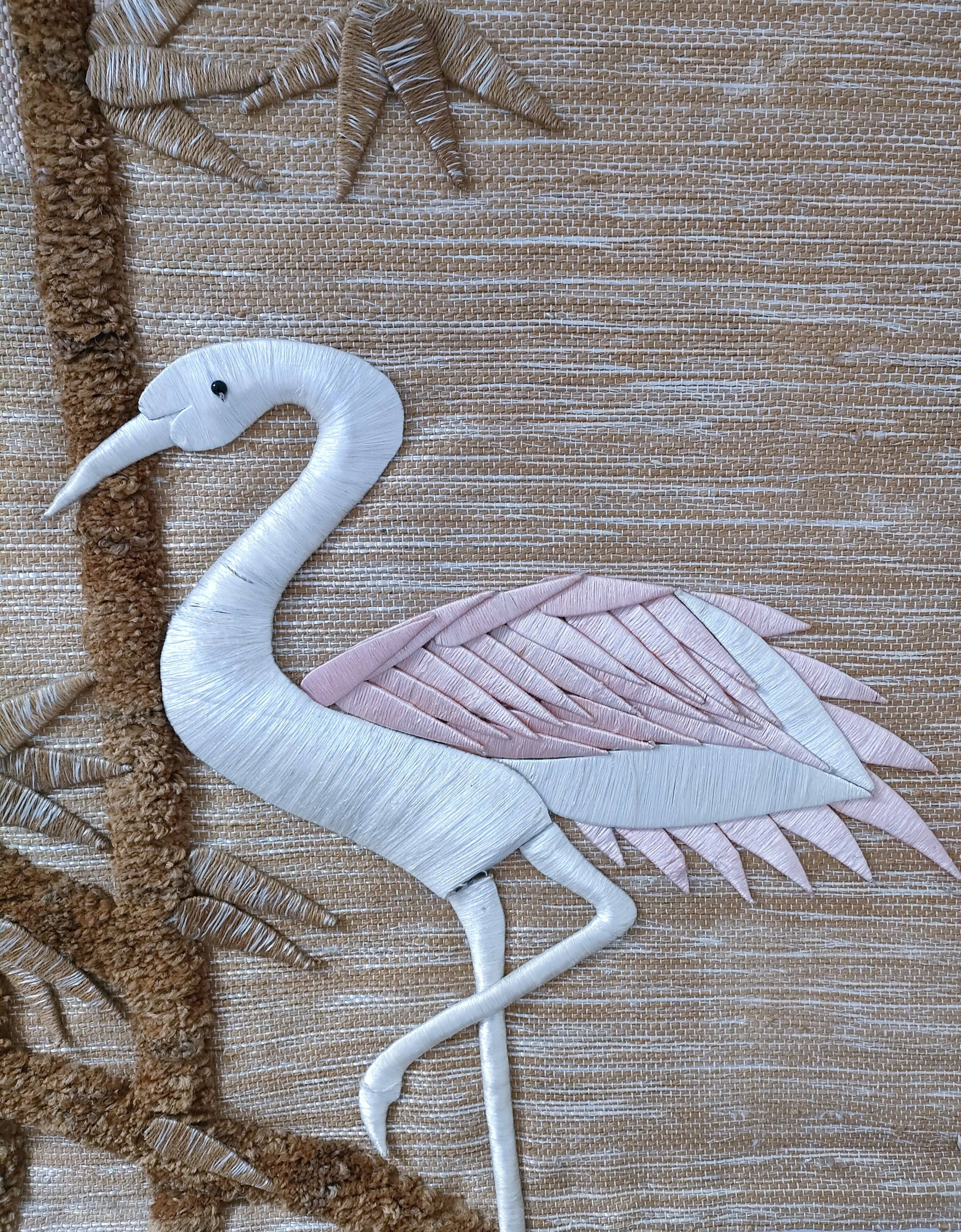 bird and foliage tapestry stamped from the 70s