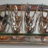 Silver metal foie gras set