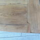 Coffee table made from an authentic farmhouse table, leg patinated pearl gray