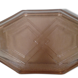 Vintage orange glass dish