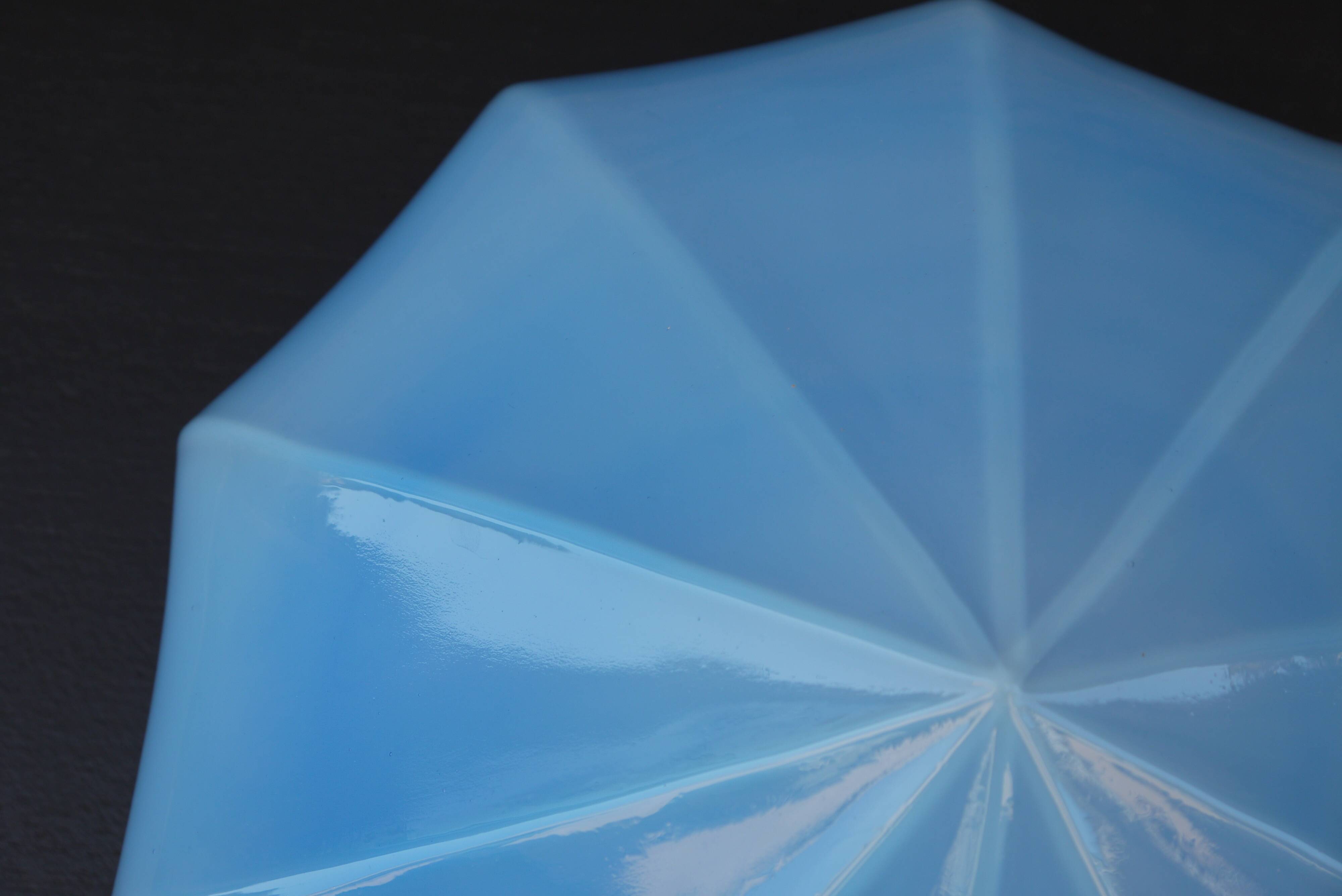 Blue glass diamond globe