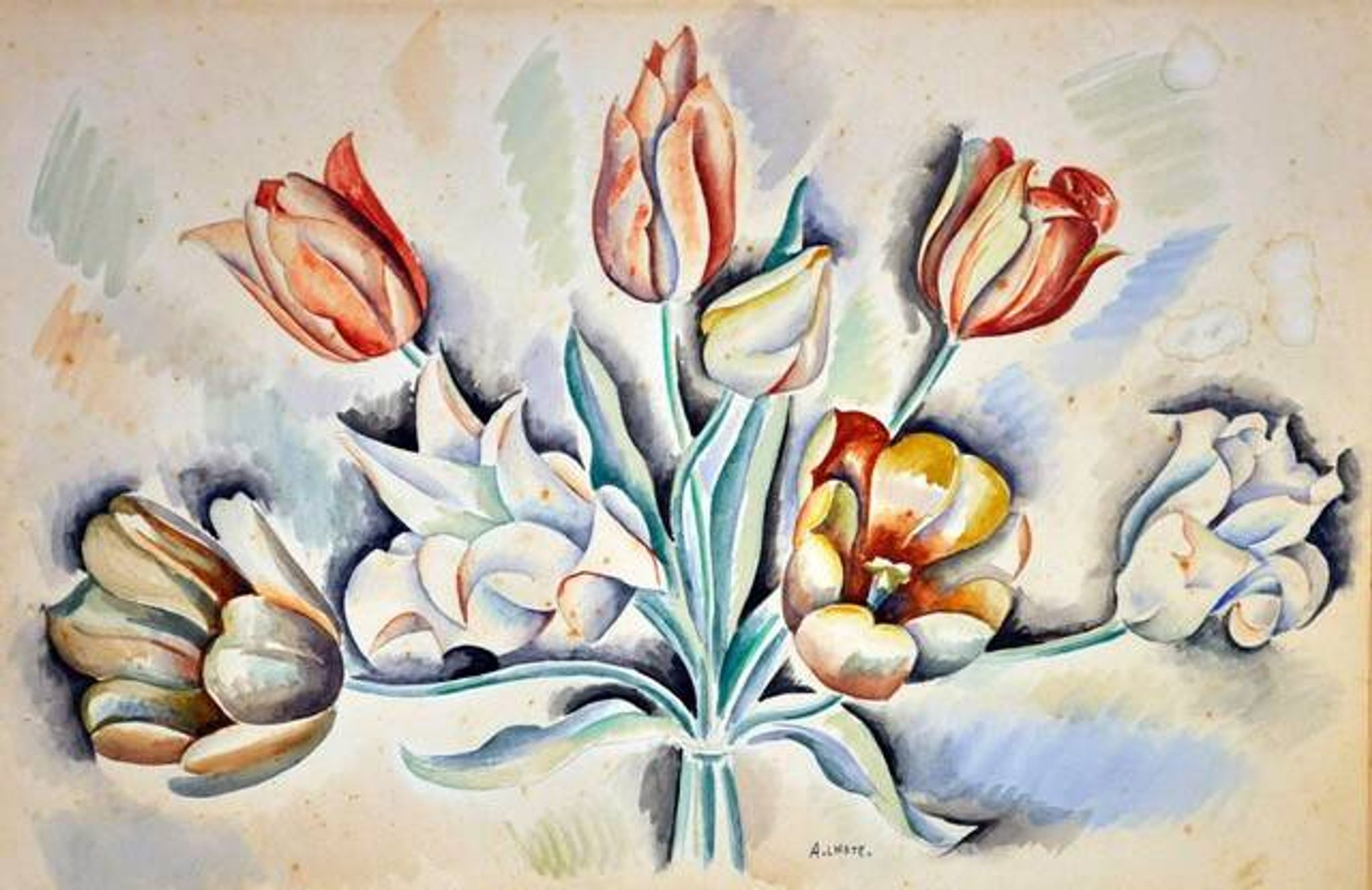André Lhote watercolor on paper circa 1930