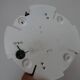 Oval wall lamp design ARTEMIDE 1980 by Patrick Jouin orange/white