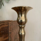 Set of three vintage brass candlesticks
