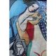 Modern Hungarian oil painting from the 1930s, tribute to Béla Kádár, nude female frame.
