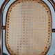 Vintage curved wood rocking chair for children with recent caning model D912.