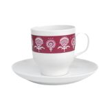 Cup and saucer, Wien style, Melitta, Germany, 1970s.
