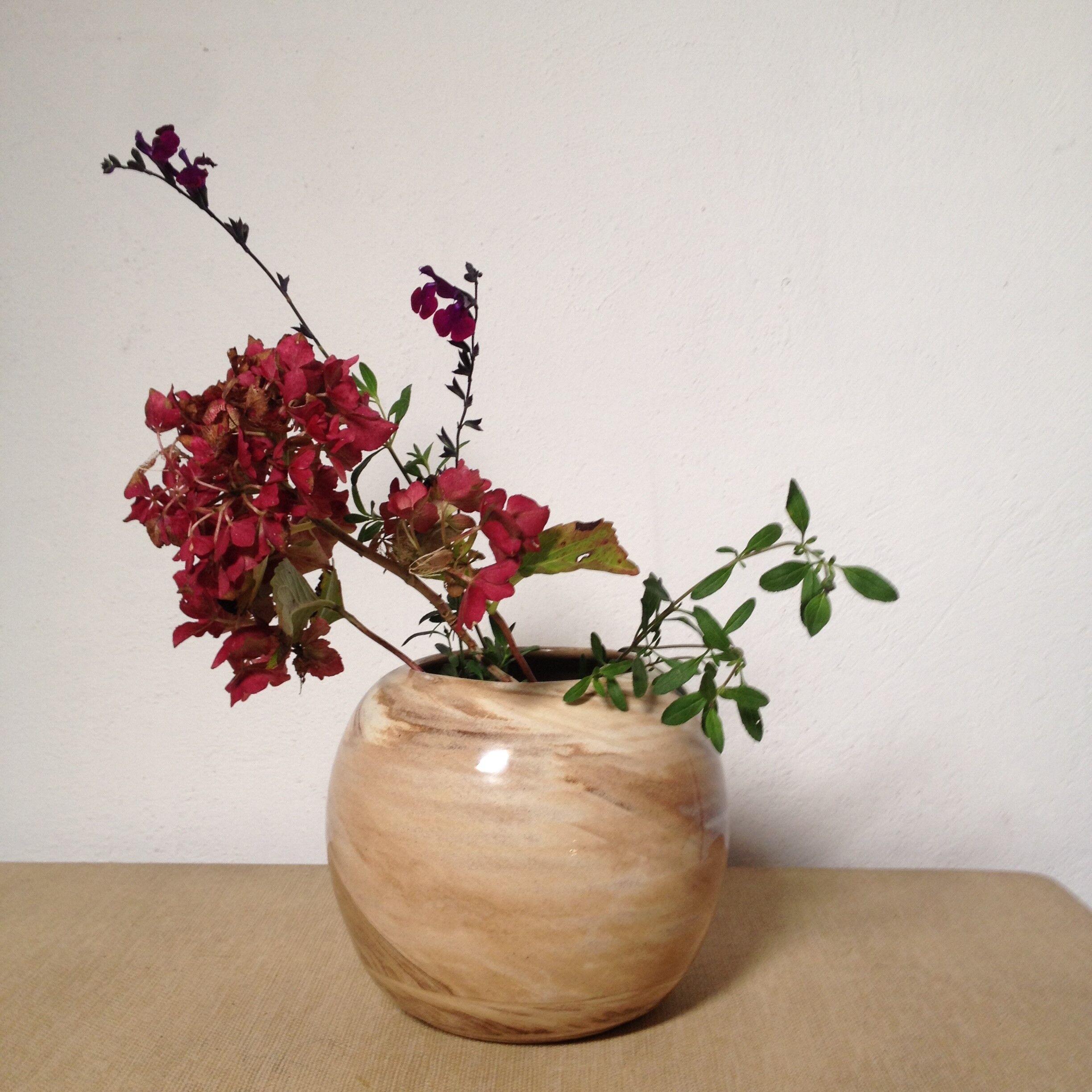 Vase ball glazed ceramic