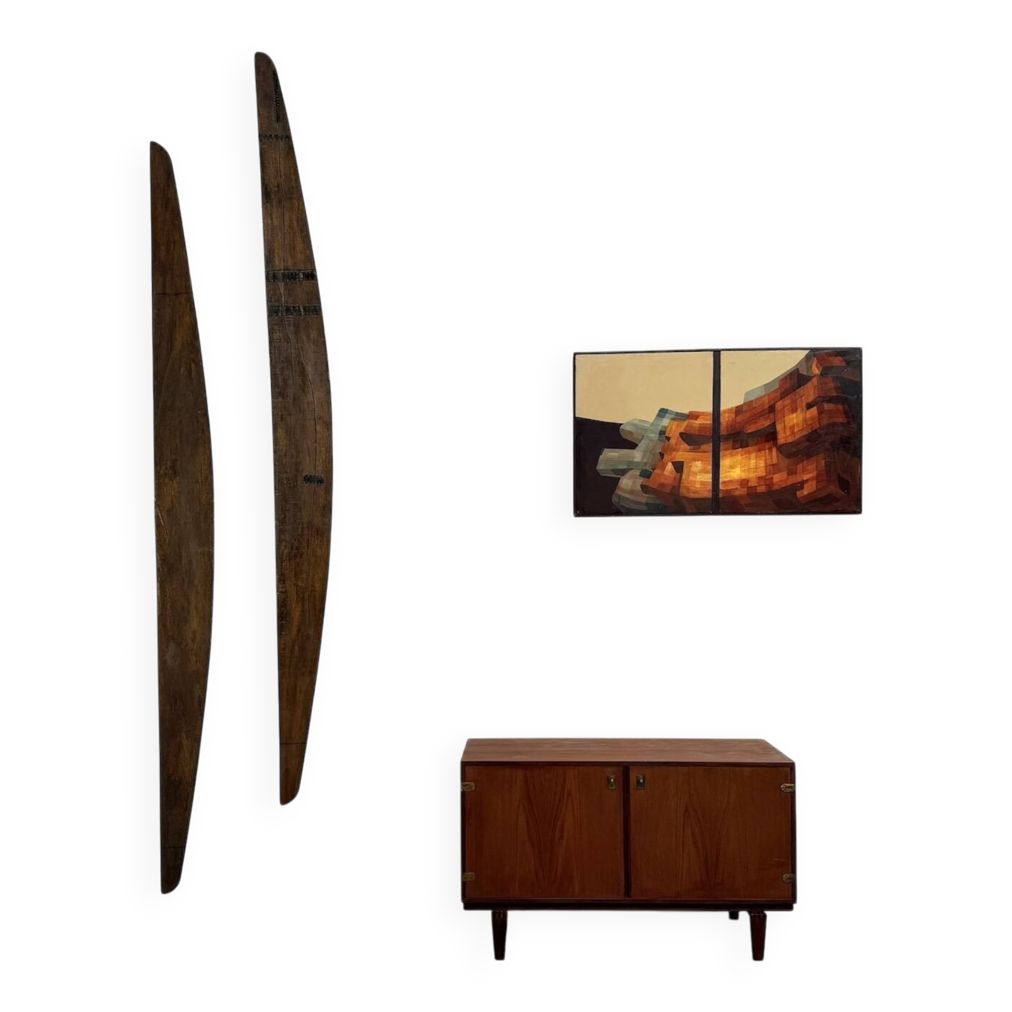 Teak and brass bookshelf designed by Peter Løvig Nielsen, CI.