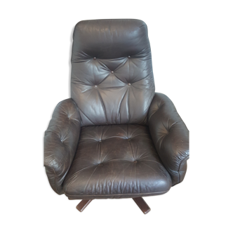 60s G.Mobel leather armchair