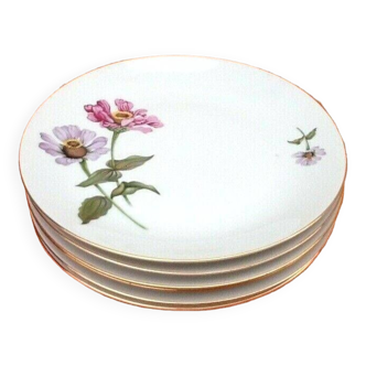 6 assiettes plates porcelaine fine de bohème