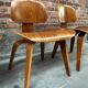 Set of 4 DCW chairs in walnut, Charles & Ray Eames, Herman Miller, 1950s
