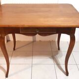 Small flat desk, louis xv cherry wood table, restored