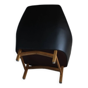 IB Kofod-Larsen leather oak easy chair | OPE Sweden | 1960s