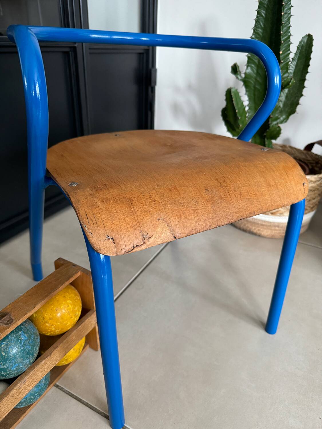 Chaise écolier enfant vintage