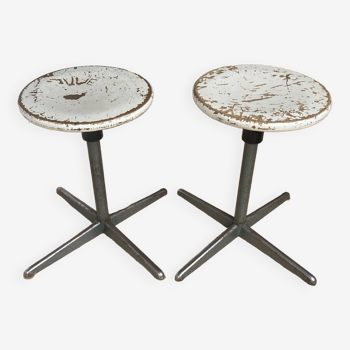 Pair of vintage architect stools