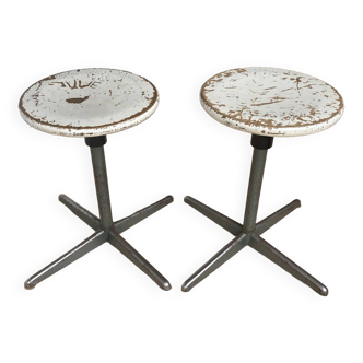 Pair of vintage architect stools