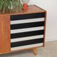Enfilade U460 in white and black by Jiri Jiroutek for Interier Praha 1960
