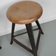 Pair of Industrial Steel Factory Stools By Rowac Robert Wagner Chemnitz, 1930s