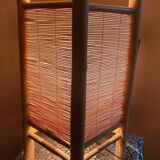 Vintage rattan and bamboo lamp from the 80s