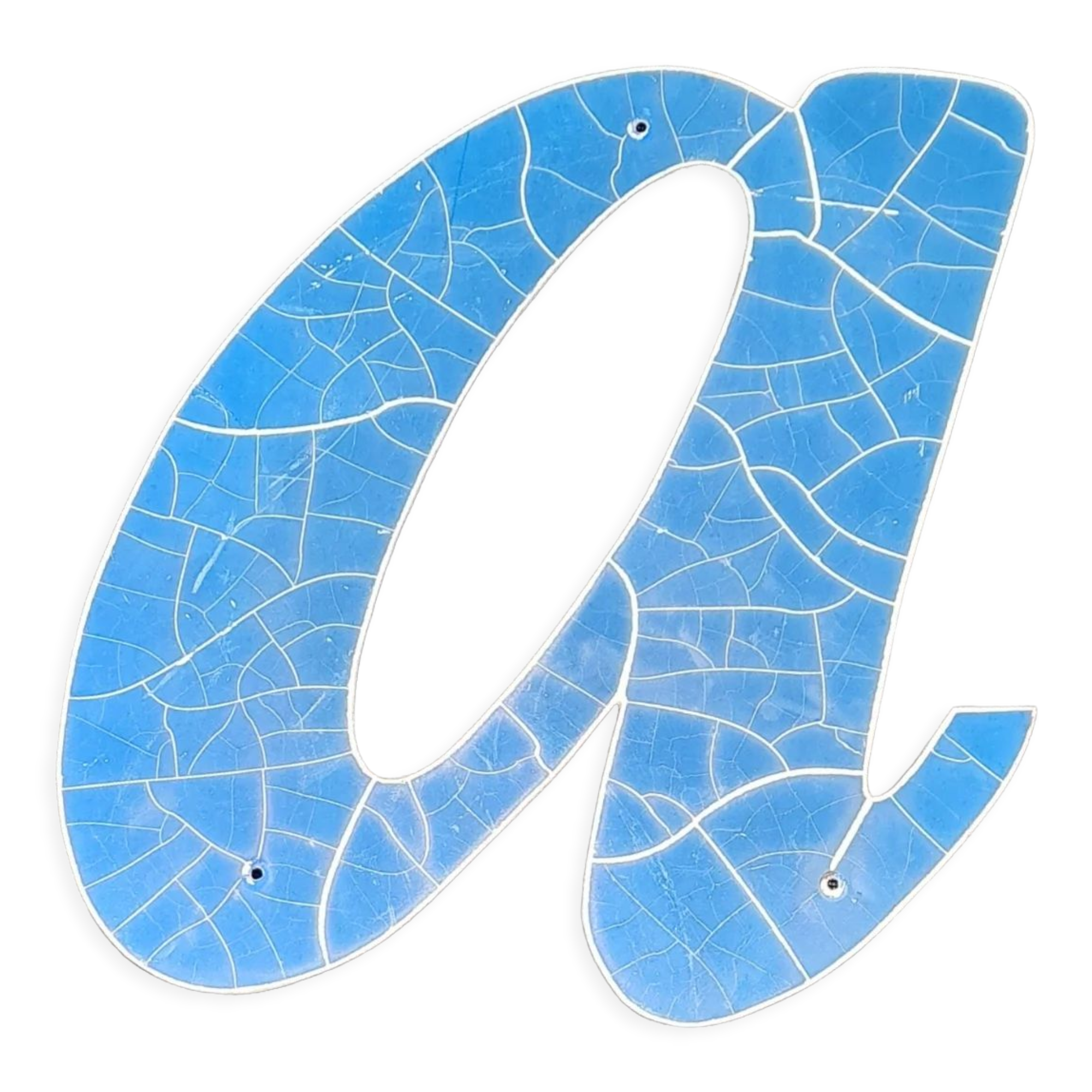 Metal sign letter 80s