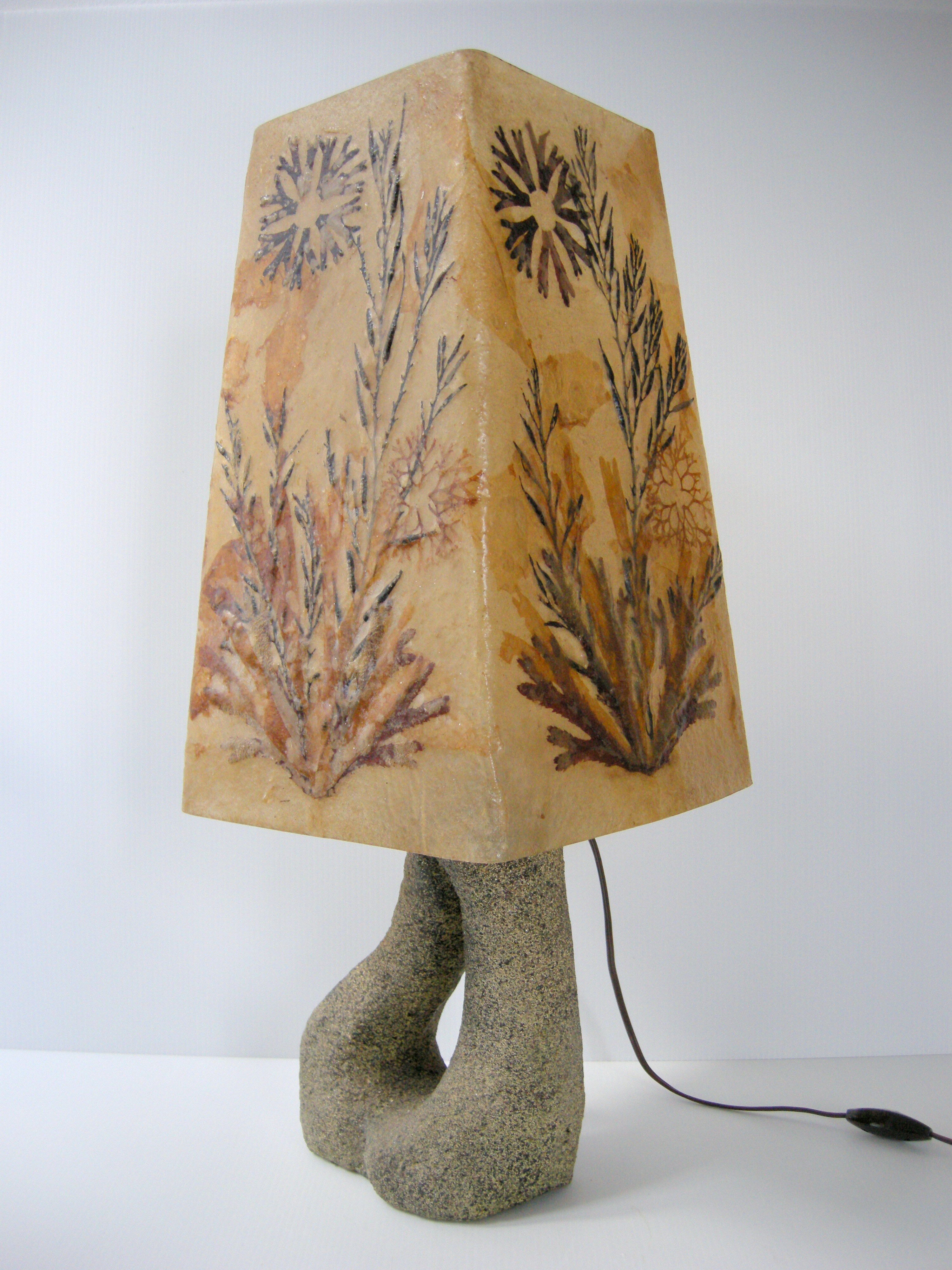 Stone & resin lamp 1970